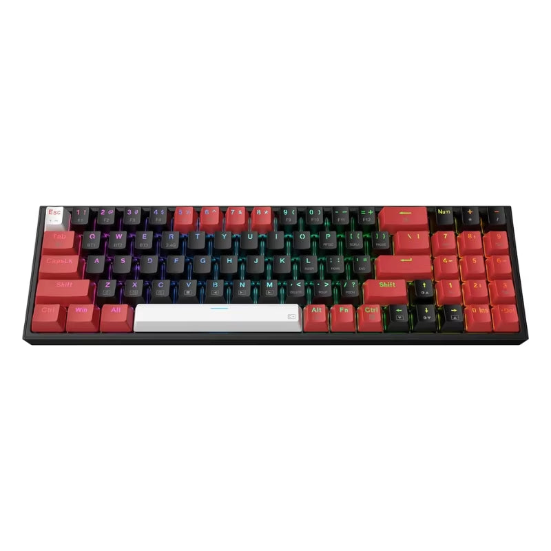 K628 PRO 75% 3-Mode Bluetooth 2.4Ghz Wireless RGB USB LED Gaming Keyboard 78 Keys Hot Swappable Compact Mechanical