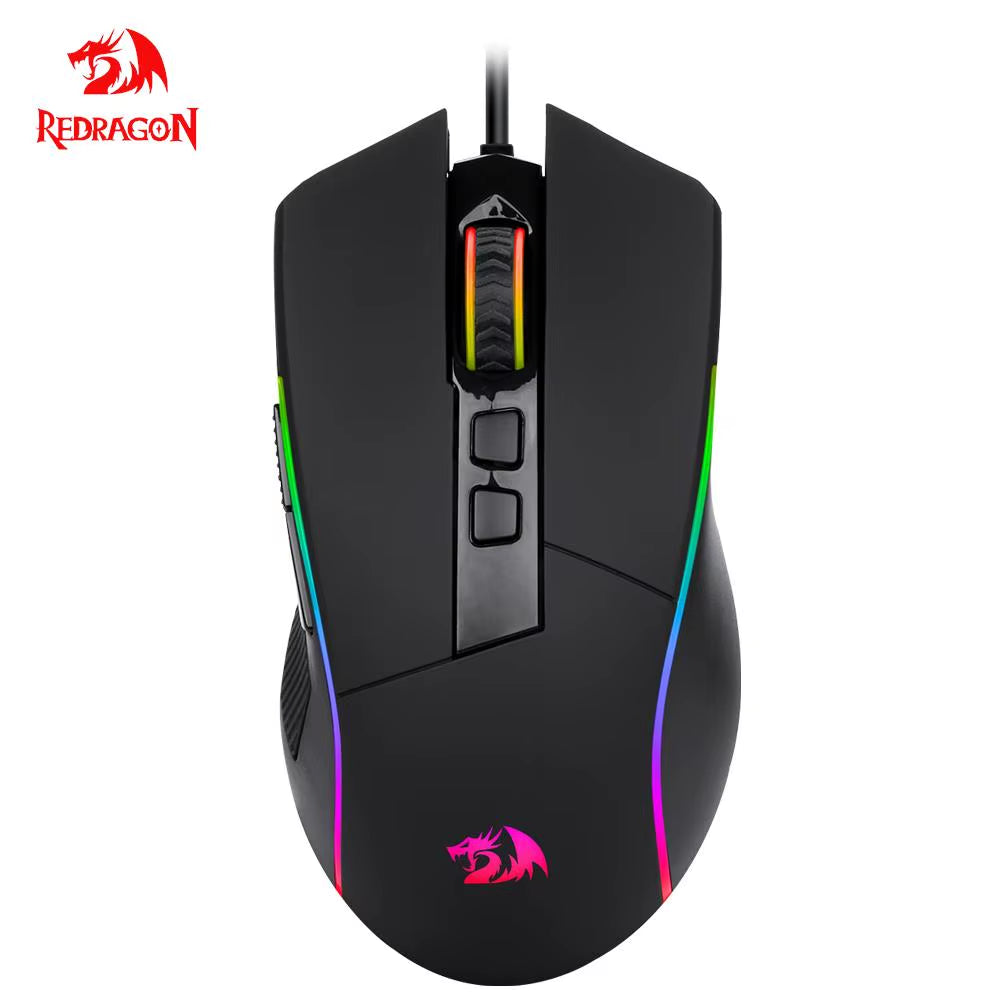 Lonewolf G105 RGB USB Wired Gaming Mouse 8000 DPI 8 Buttons Mice Programmable Ergonomic for Computer Laptop PC Gamer
