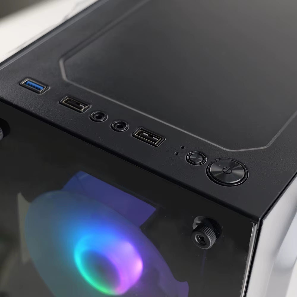 Computer Cases & Towers Gaming Matx Pc Case Black Pc Case Gaming Pc Cabinet Gaming-With 4 Fan